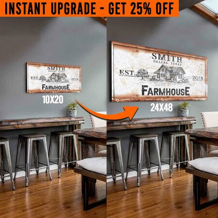 Upgrade Your 'Farmhouse' Style 1 Canvas To 24x48 Inches on sale at MyriadMart