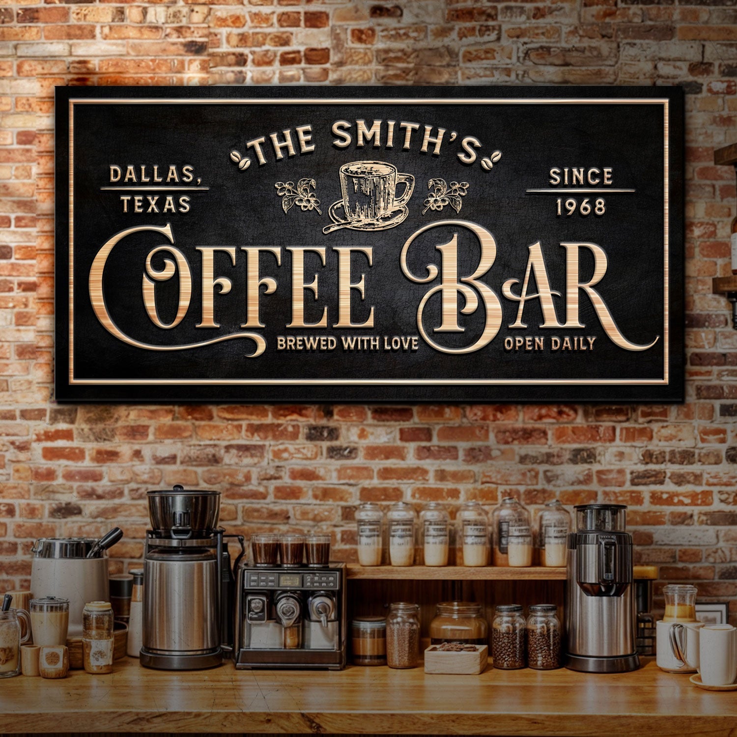 Personalized Coffee Bar Sign II on sale at MyriadMart