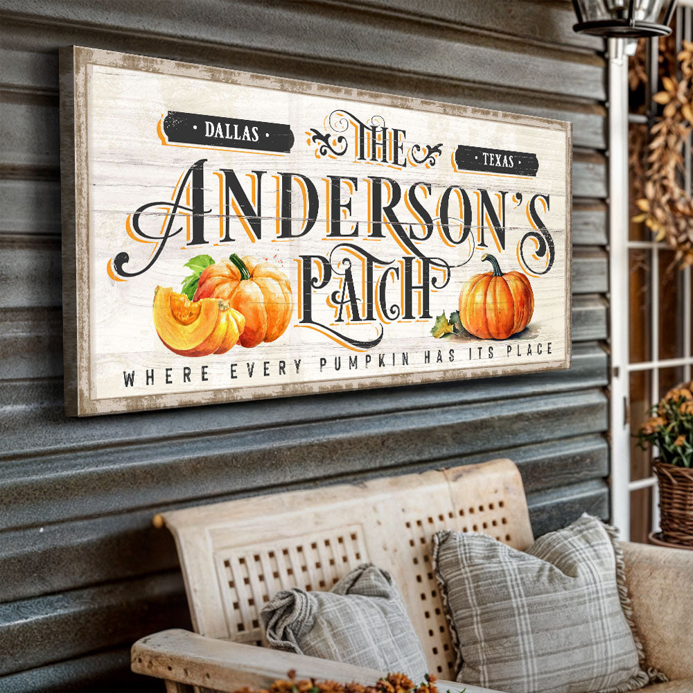 Personalized Pumpkin Patch Sign IV on sale at MyriadMart