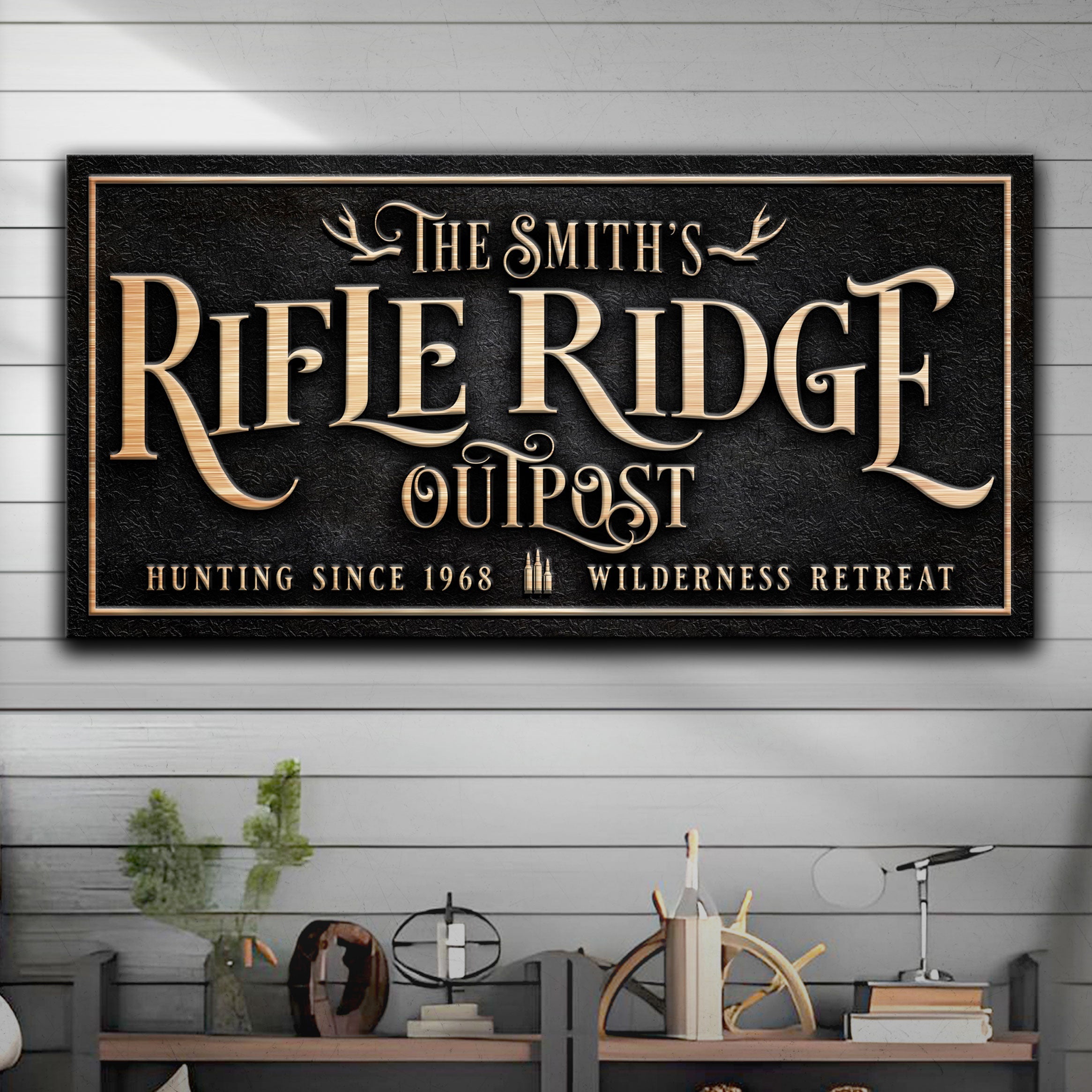 Personalized Rifle Ridge Outpost Family Sign on sale at MyriadMart