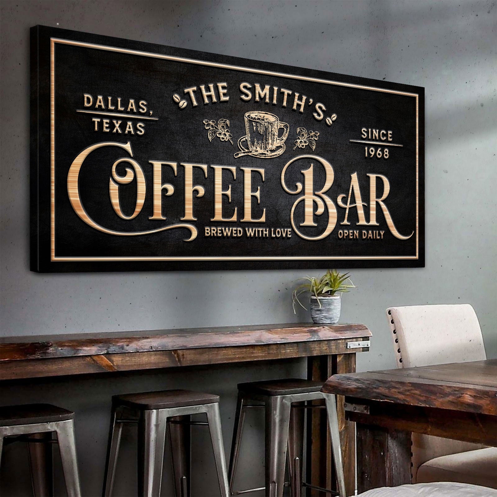 Personalized Coffee Bar Sign II on sale at MyriadMart