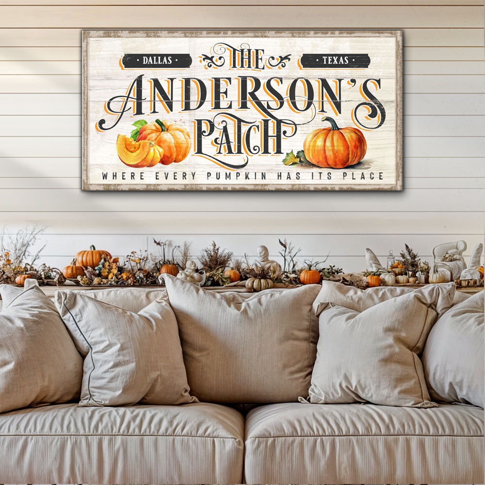 Personalized Pumpkin Patch Sign IV on sale at MyriadMart