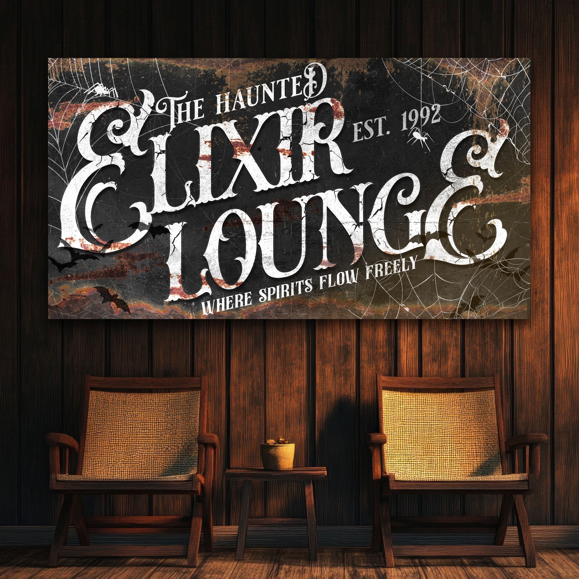 The Haunted Elixir Lounge Halloween Sign III on sale at MyriadMart