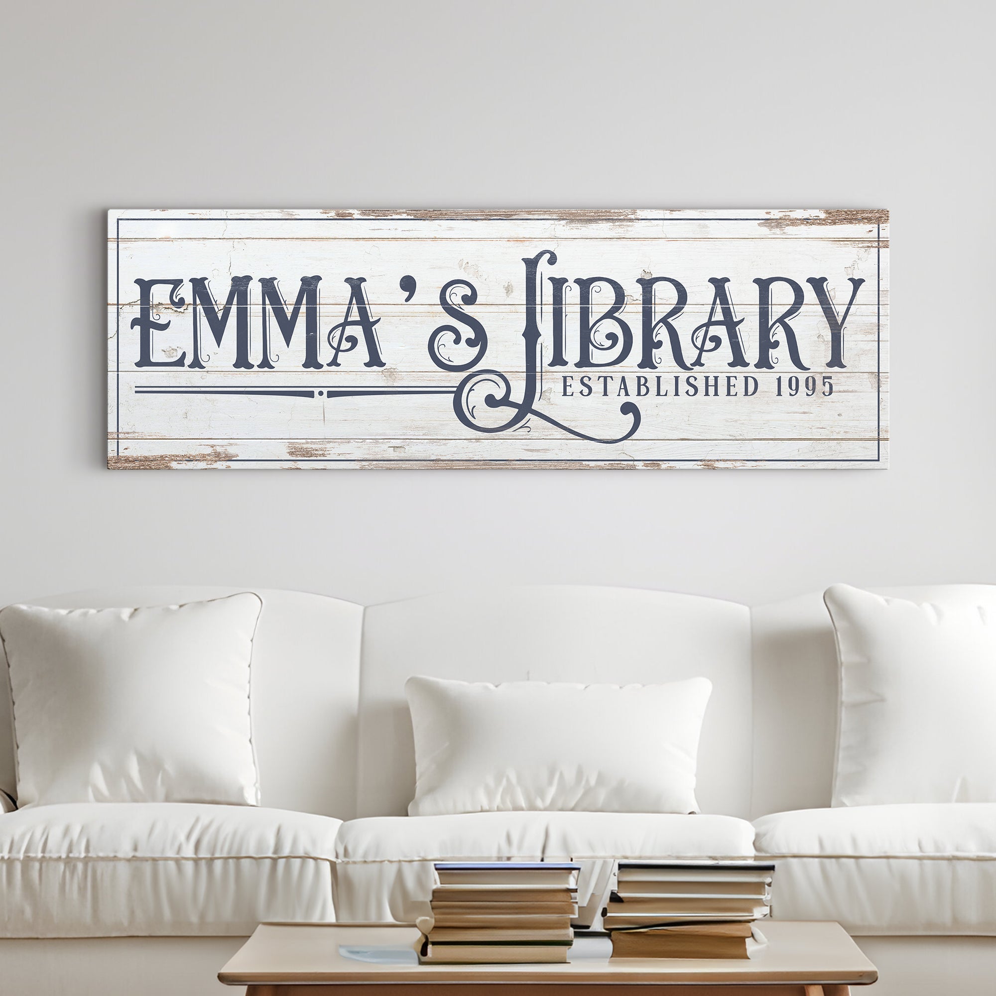 Personalized Library Sign II on sale at MyriadMart
