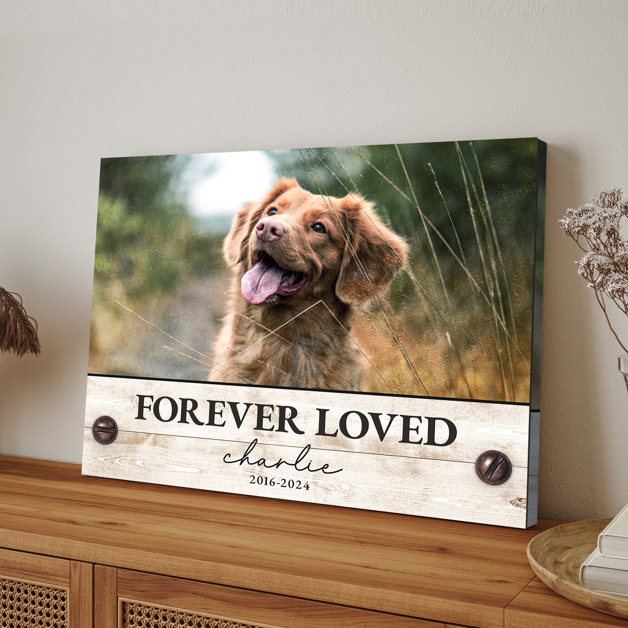 Custom Pet Memorial Sign Forever Loved on sale at MyriadMart
