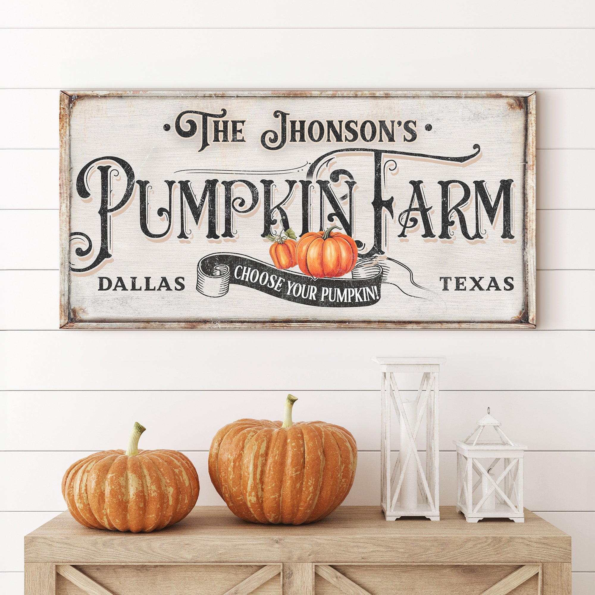 Family Pumpkin Farm Sign on sale at MyriadMart