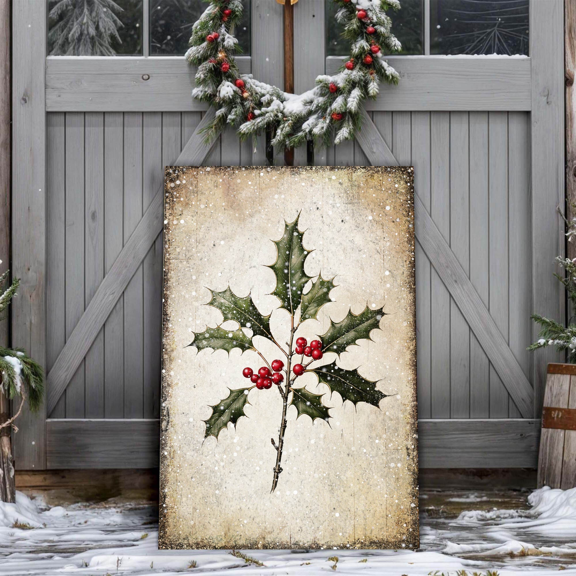 Christmas Holly Wall Art II on sale at MyriadMart