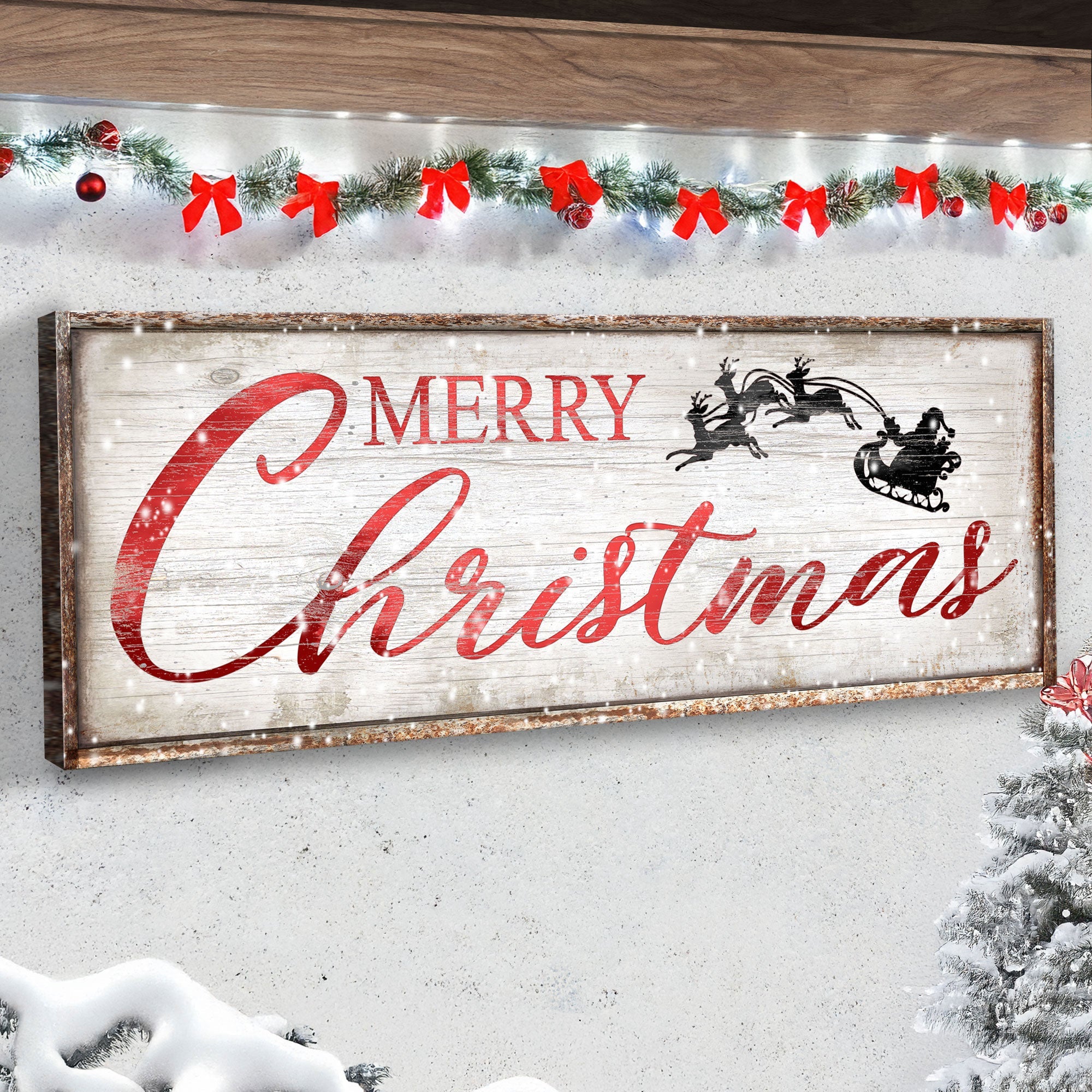 Vintage Merry Christmas Sign on sale at MyriadMart
