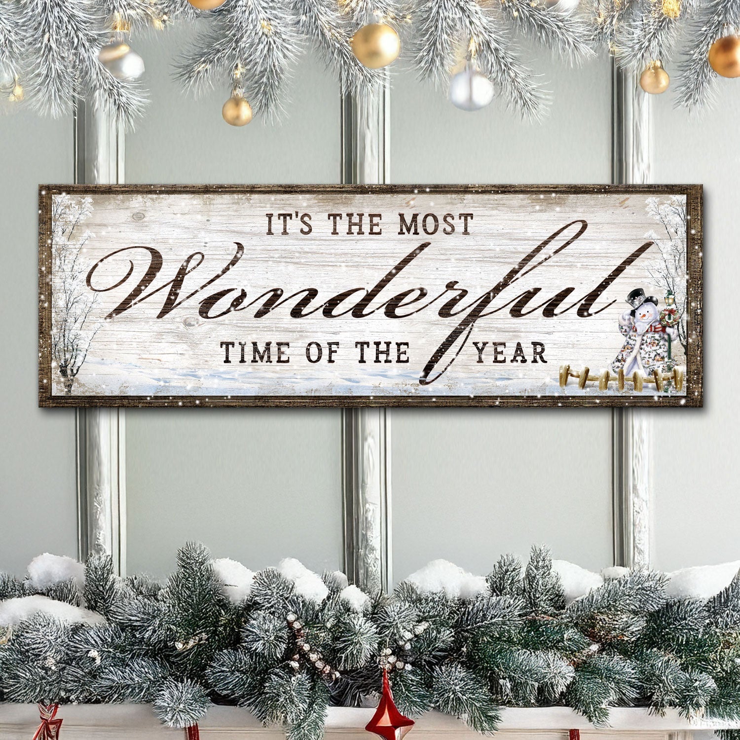 It's The Most Wonderful Time Of The Year Christmas Sign on sale at MyriadMart