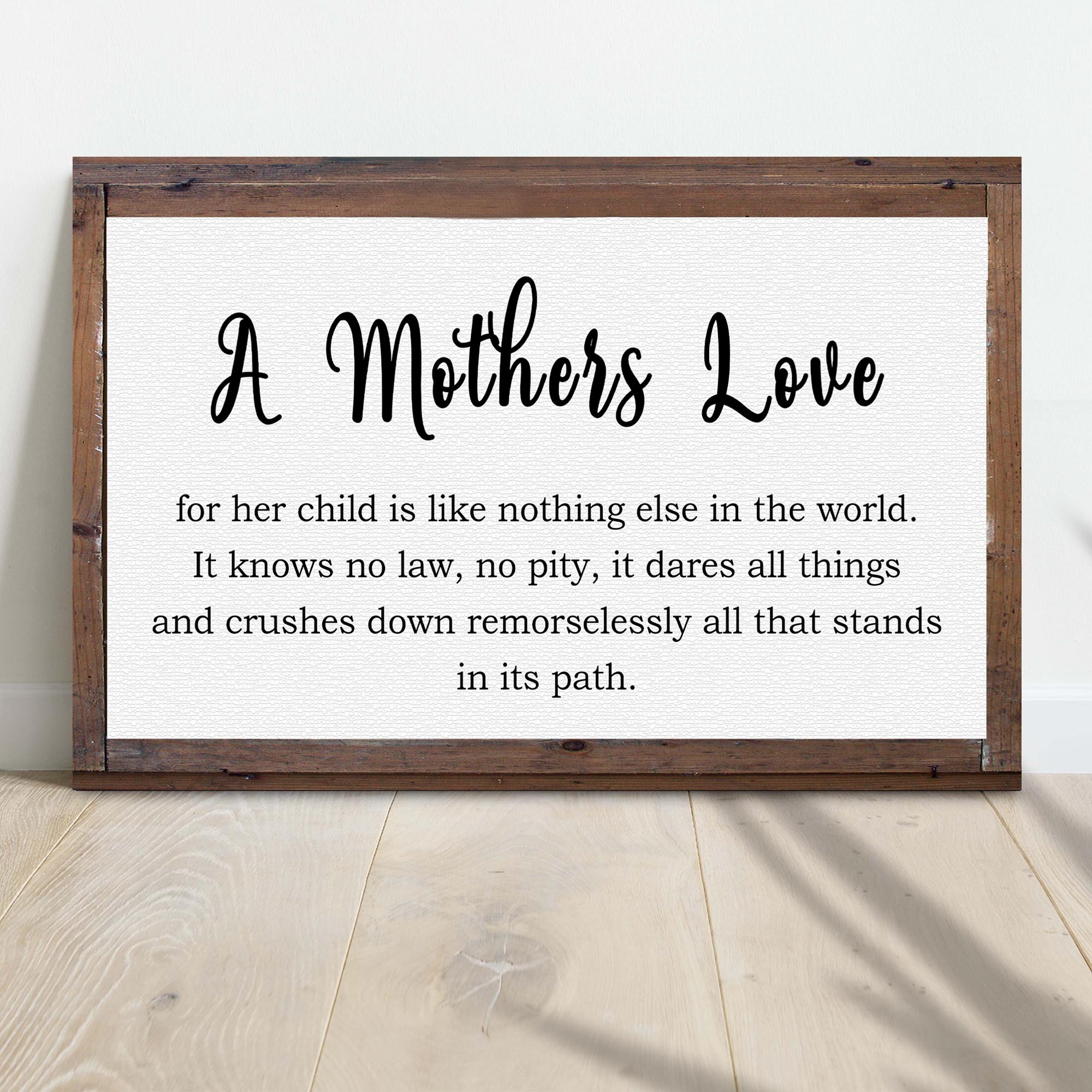A Mother's Love For Her Child Sign on sale at MyriadMart