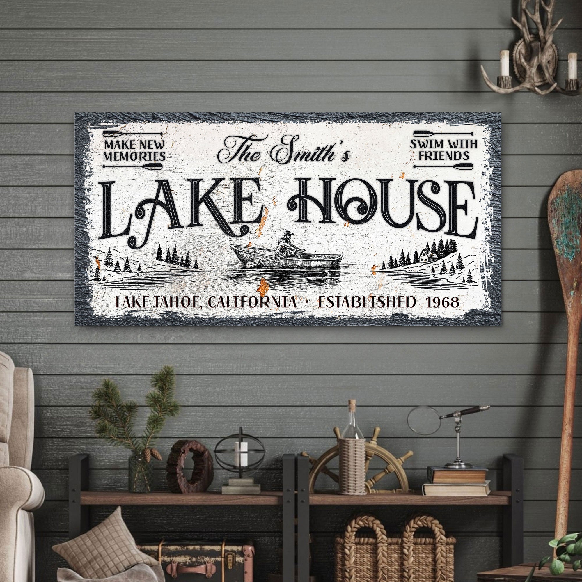 Lake House Sign IX on sale at MyriadMart