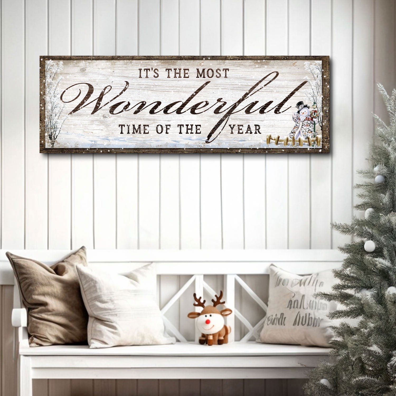 It's The Most Wonderful Time Of The Year Christmas Sign on sale at MyriadMart