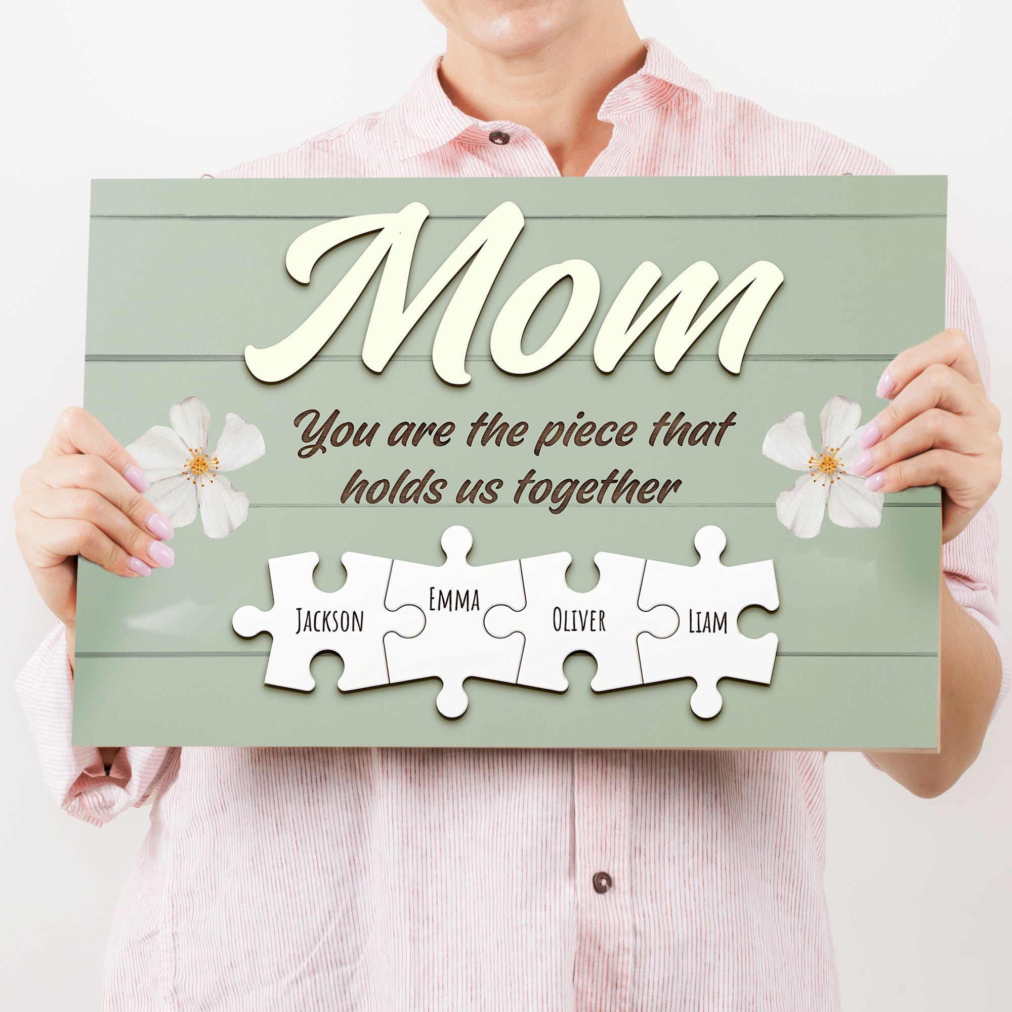 Mother's Day Sign The Piece That Holds Us Together on sale at MyriadMart