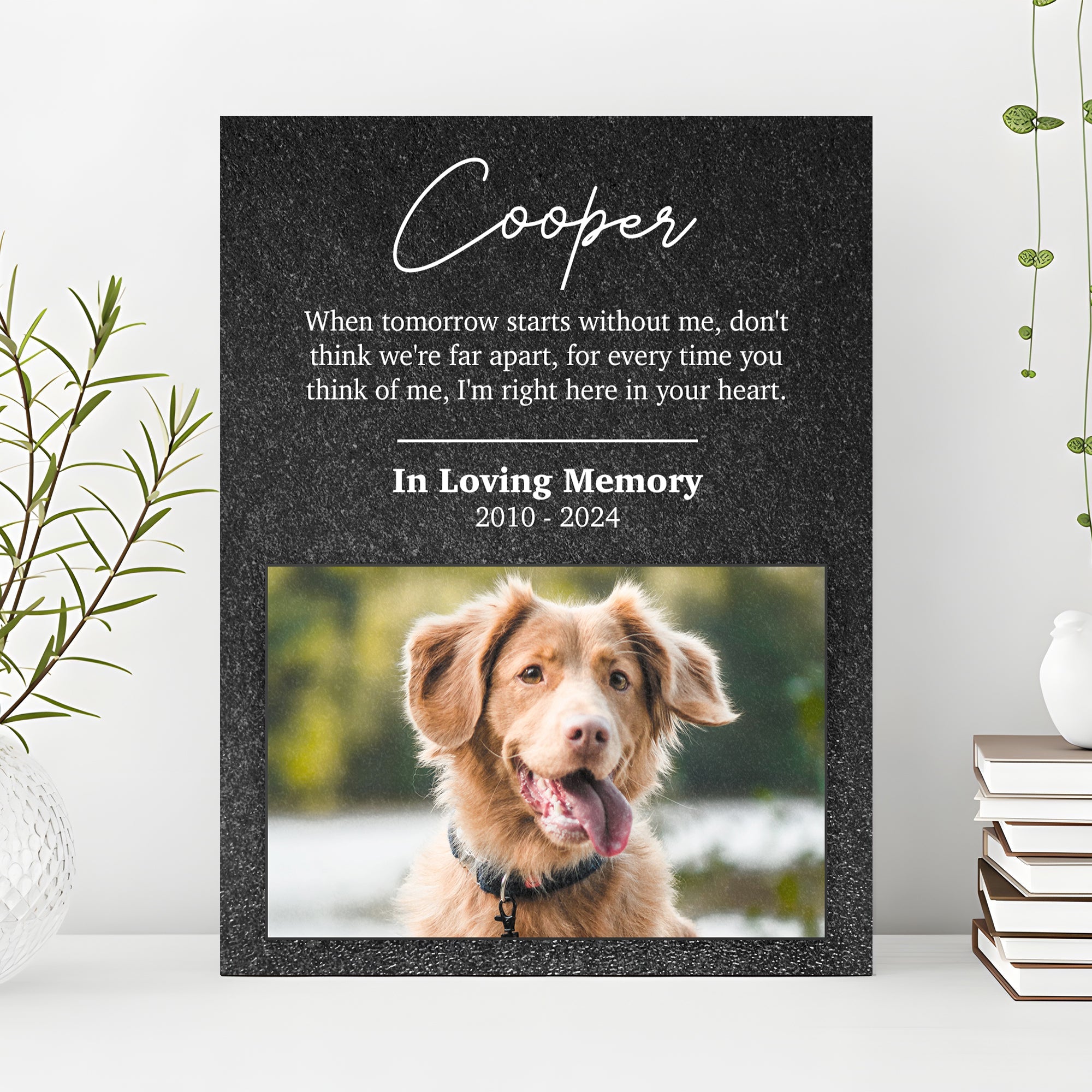 Pet Memorial Portrait Watercolor Sign Here In Your Heart on sale at MyriadMart