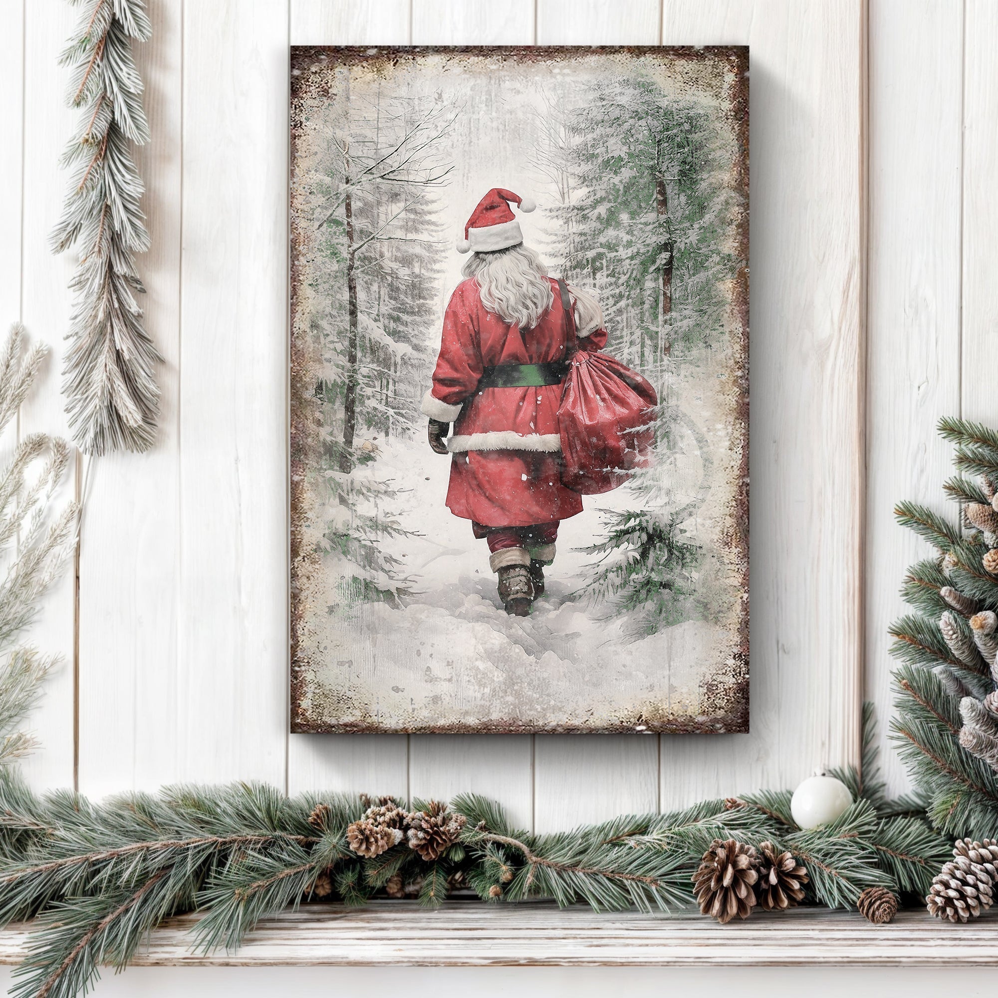 Vintage Christmas Santa Claus Wall Art V on sale at MyriadMart