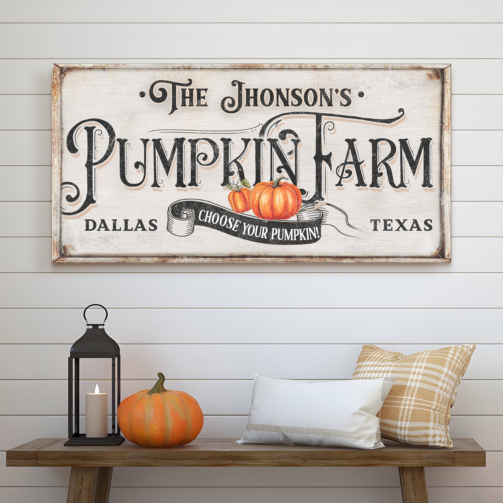 Family Pumpkin Farm Sign on sale at MyriadMart