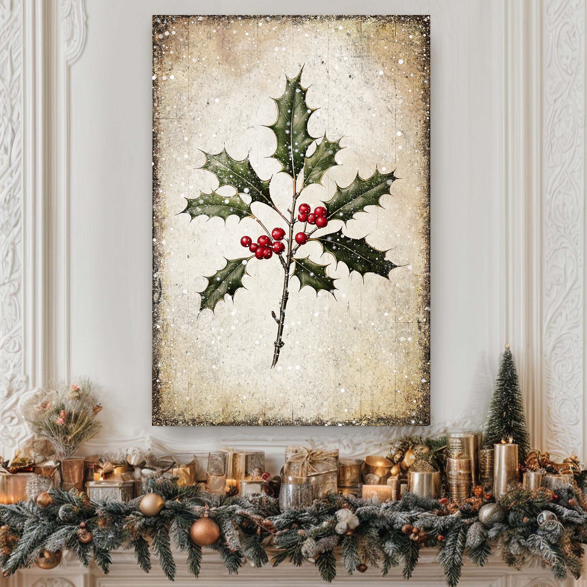 Christmas Holly Wall Art II on sale at MyriadMart