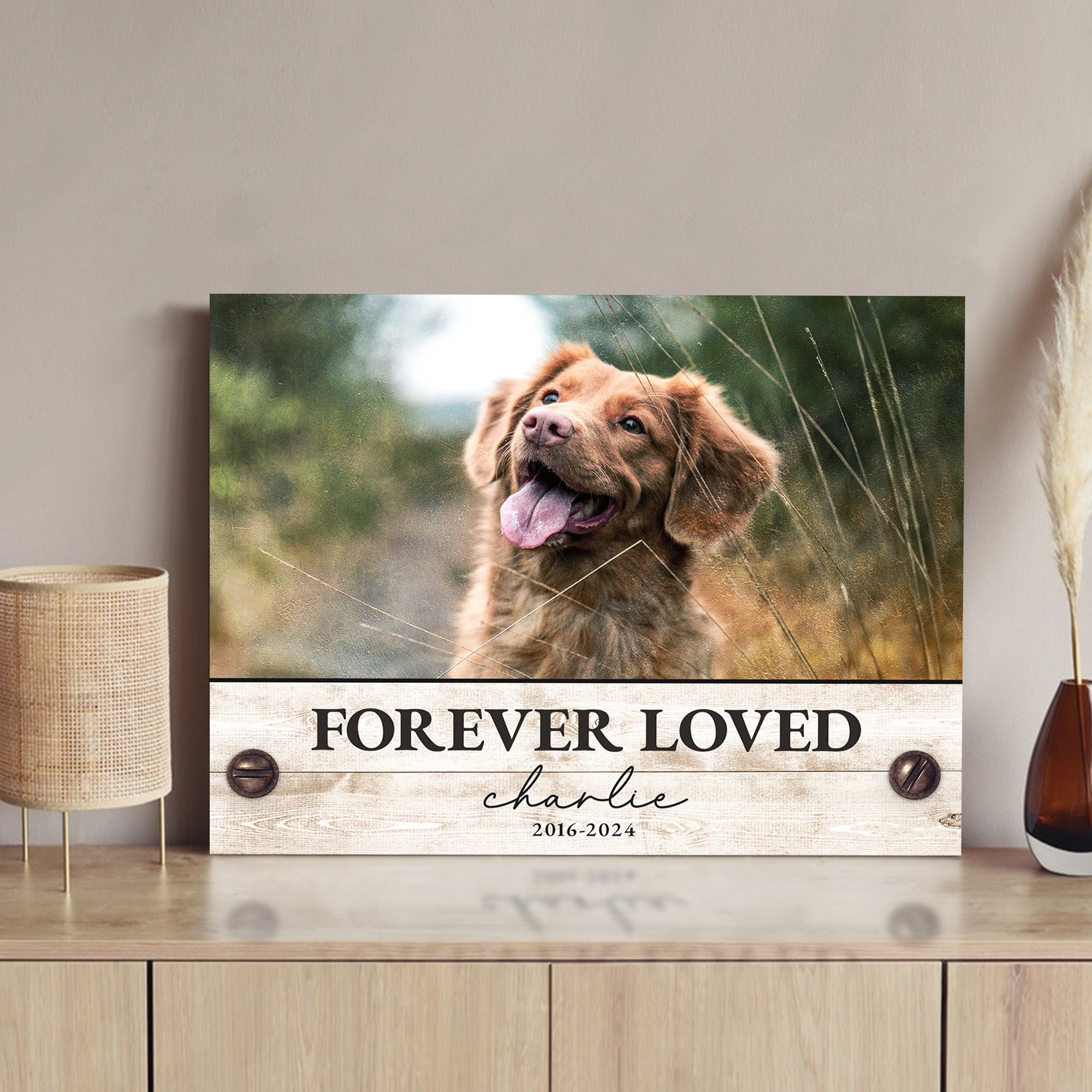 Custom Pet Memorial Sign Forever Loved on sale at MyriadMart