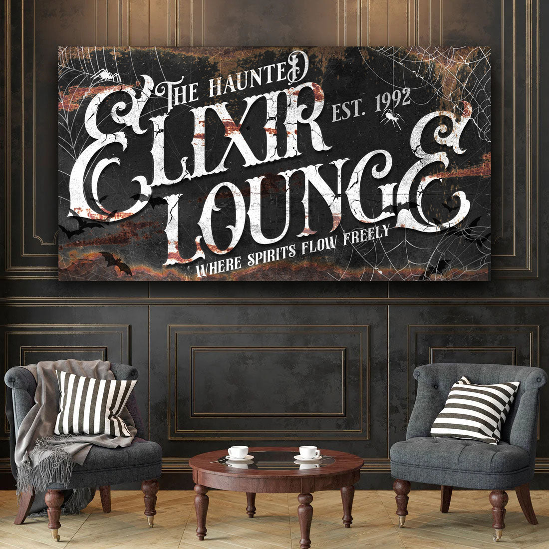 The Haunted Elixir Lounge Halloween Sign III on sale at MyriadMart