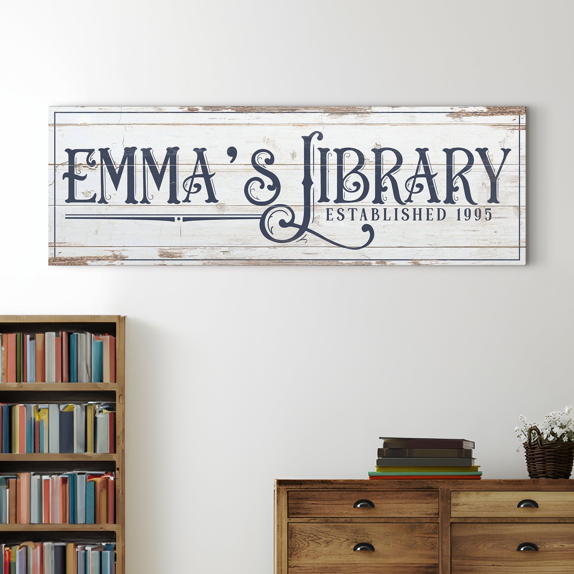 Personalized Library Sign II on sale at MyriadMart