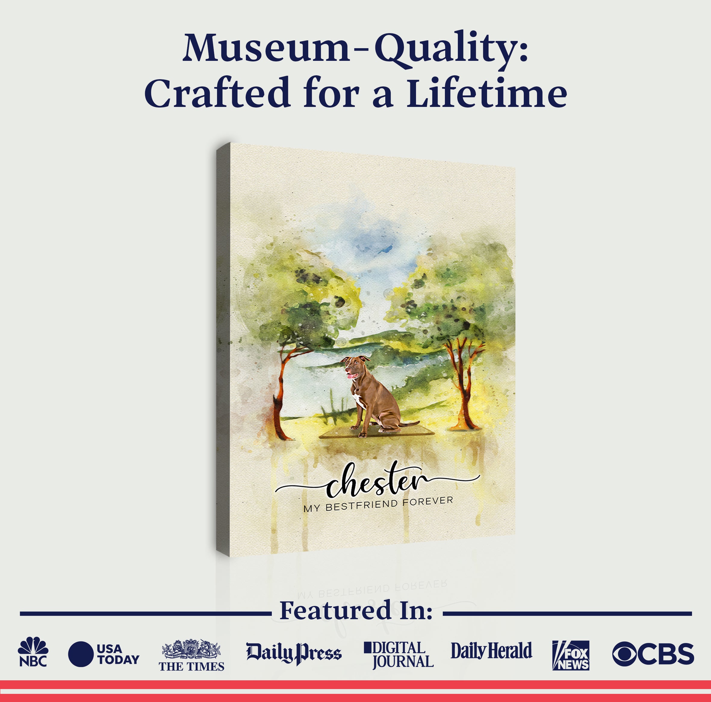 Pet Memorial Watercolor Sign My Bestfriend Forever on sale at MyriadMart