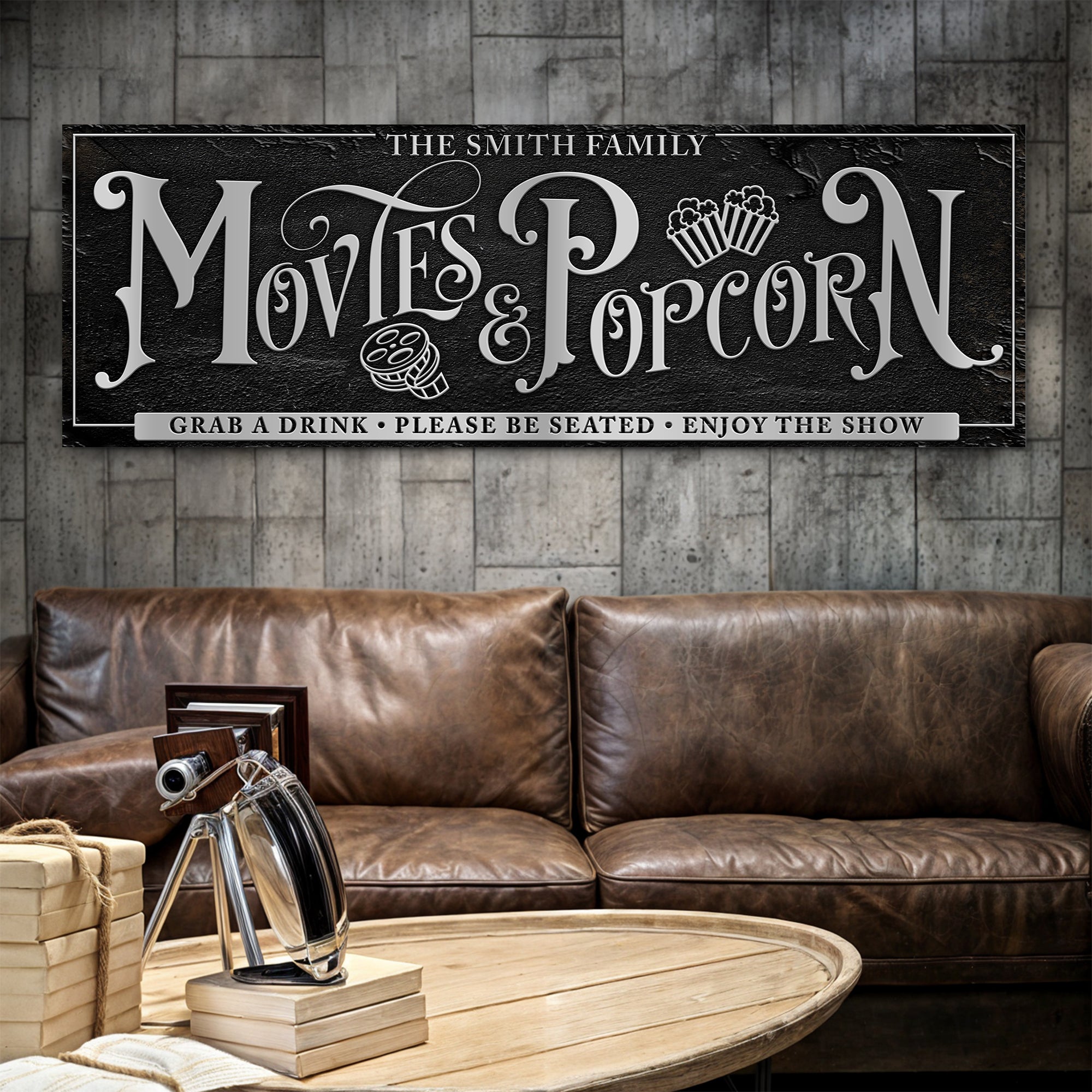 Personalized Movies & Popcorn Sign on sale at MyriadMart