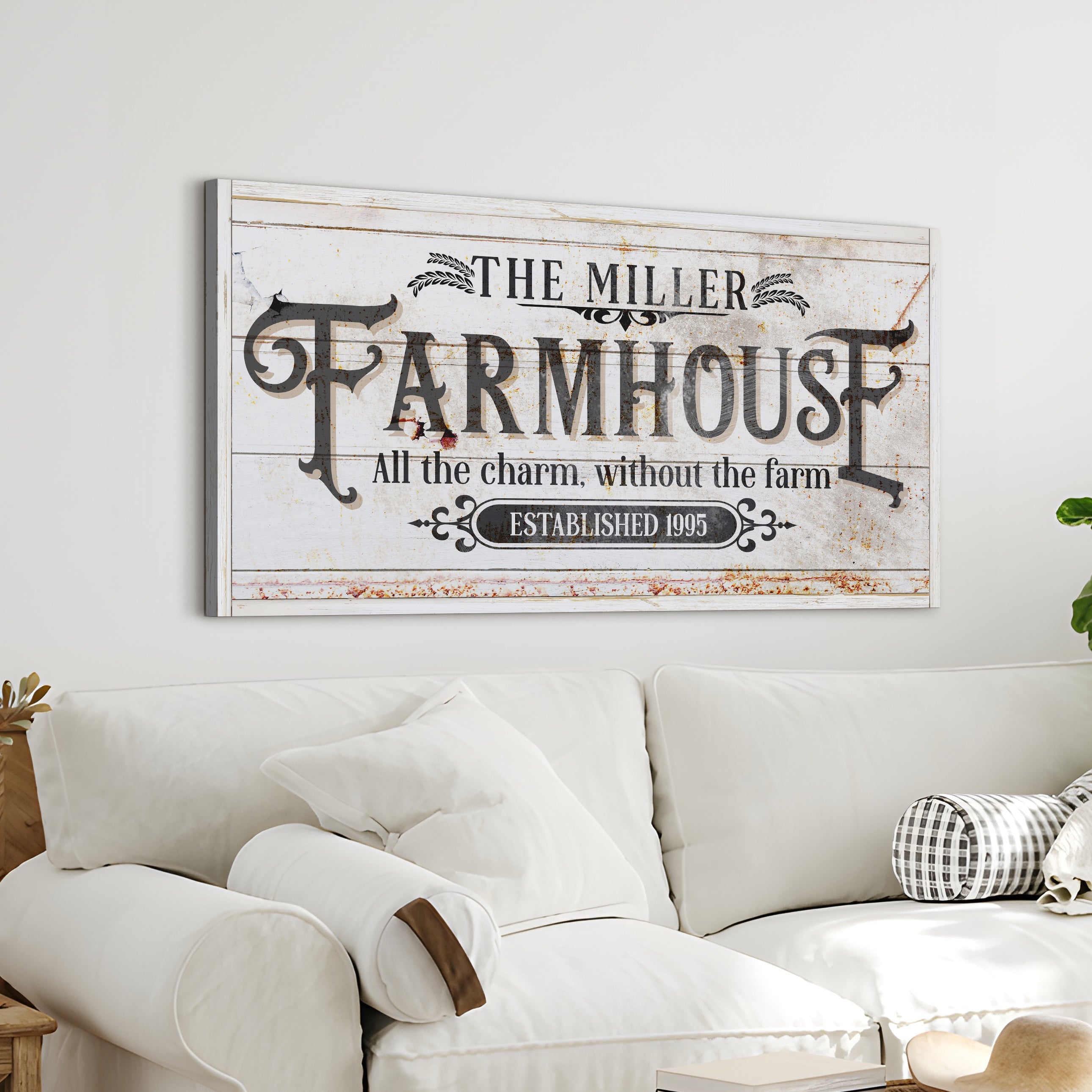 Personalized Farmhouse Sign II on sale at MyriadMart