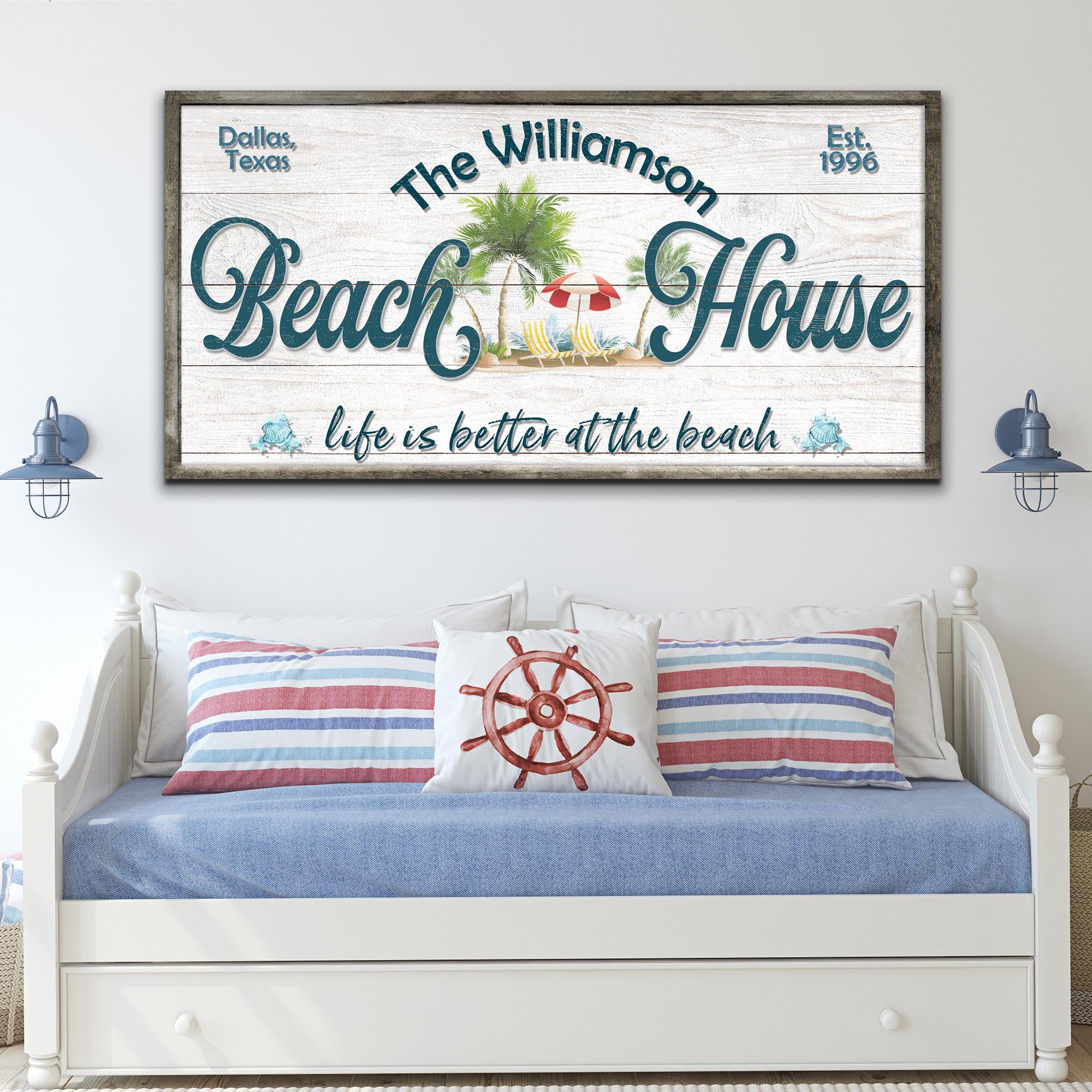 Personalized Beach House Sign III on sale at MyriadMart
