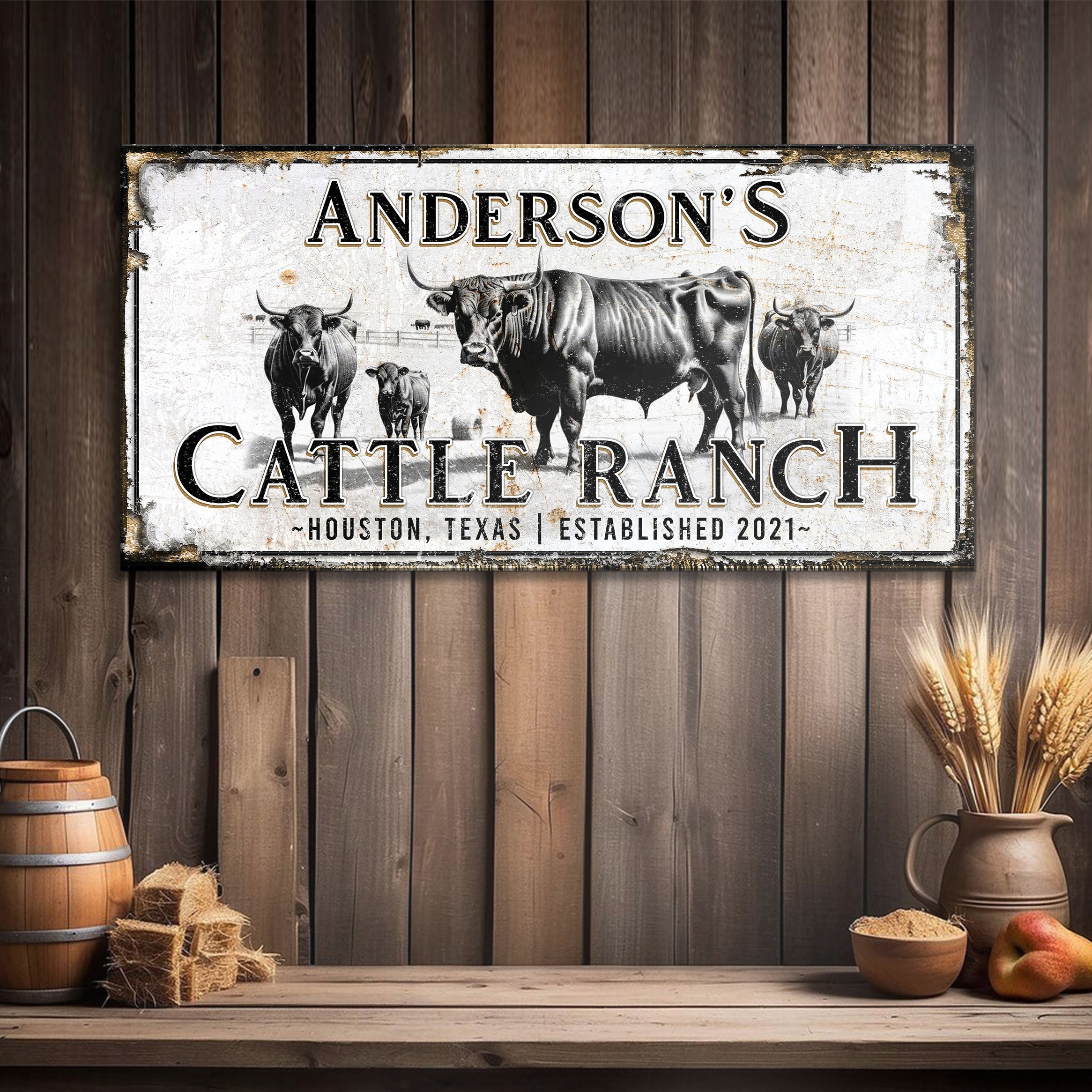Personalized Cattle Sign on sale at MyriadMart