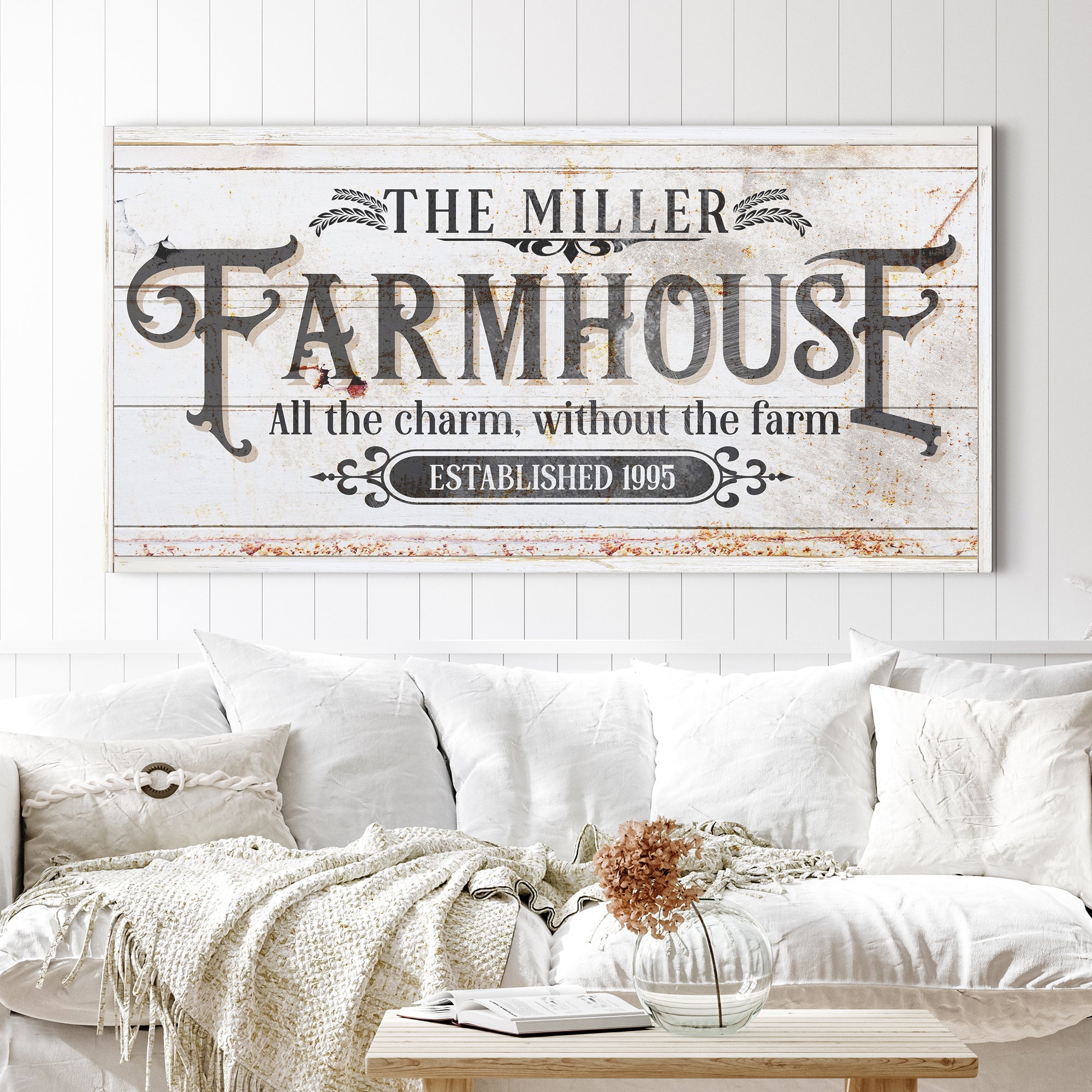 Personalized Farmhouse Sign II on sale at MyriadMart