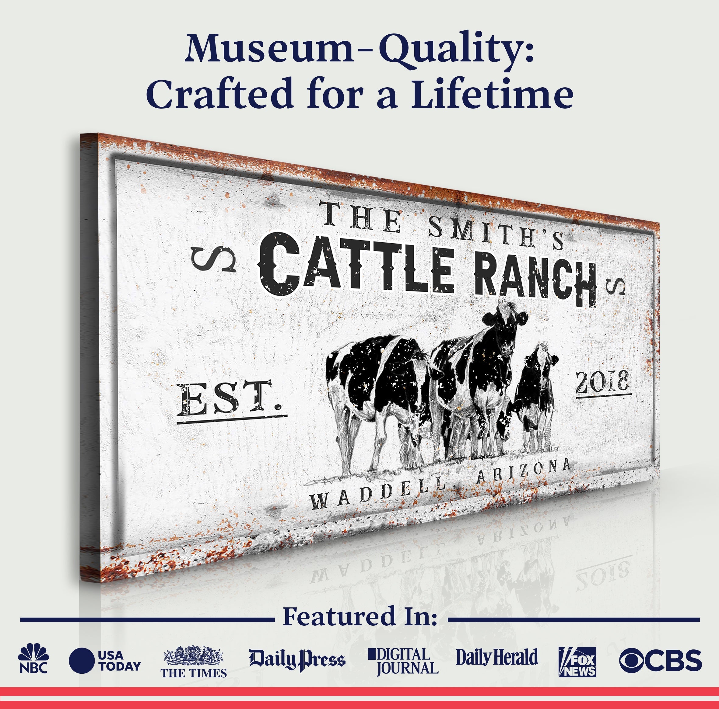 Branded Cattle Ranch Sign V on sale at MyriadMart