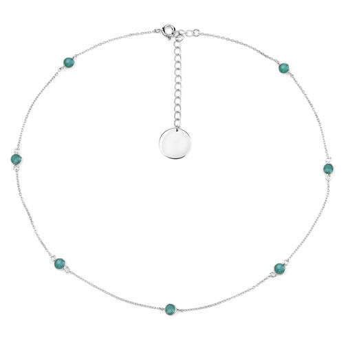 1.89 Carat Genuine Emerald .925 Sterling Silver Necklace on sale at MyriadMart