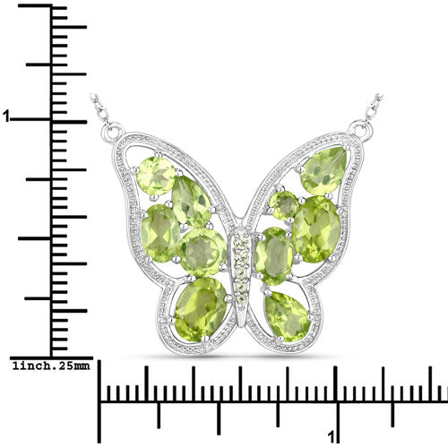 4.65 Carat Genuine Peridot .925 Sterling Silver Necklace on sale at MyriadMart