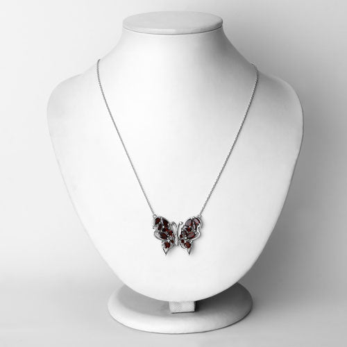 4.60 Carat Genuine Garnet .925 Sterling Silver Necklace on sale at MyriadMart