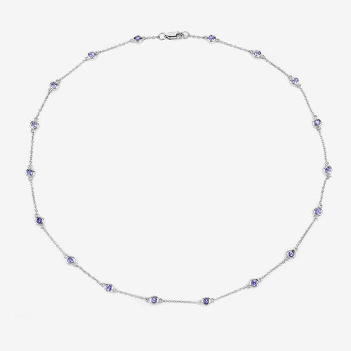 1.80 Carat Genuine Tanzanite .925 Sterling Silver Necklace on sale at MyriadMart