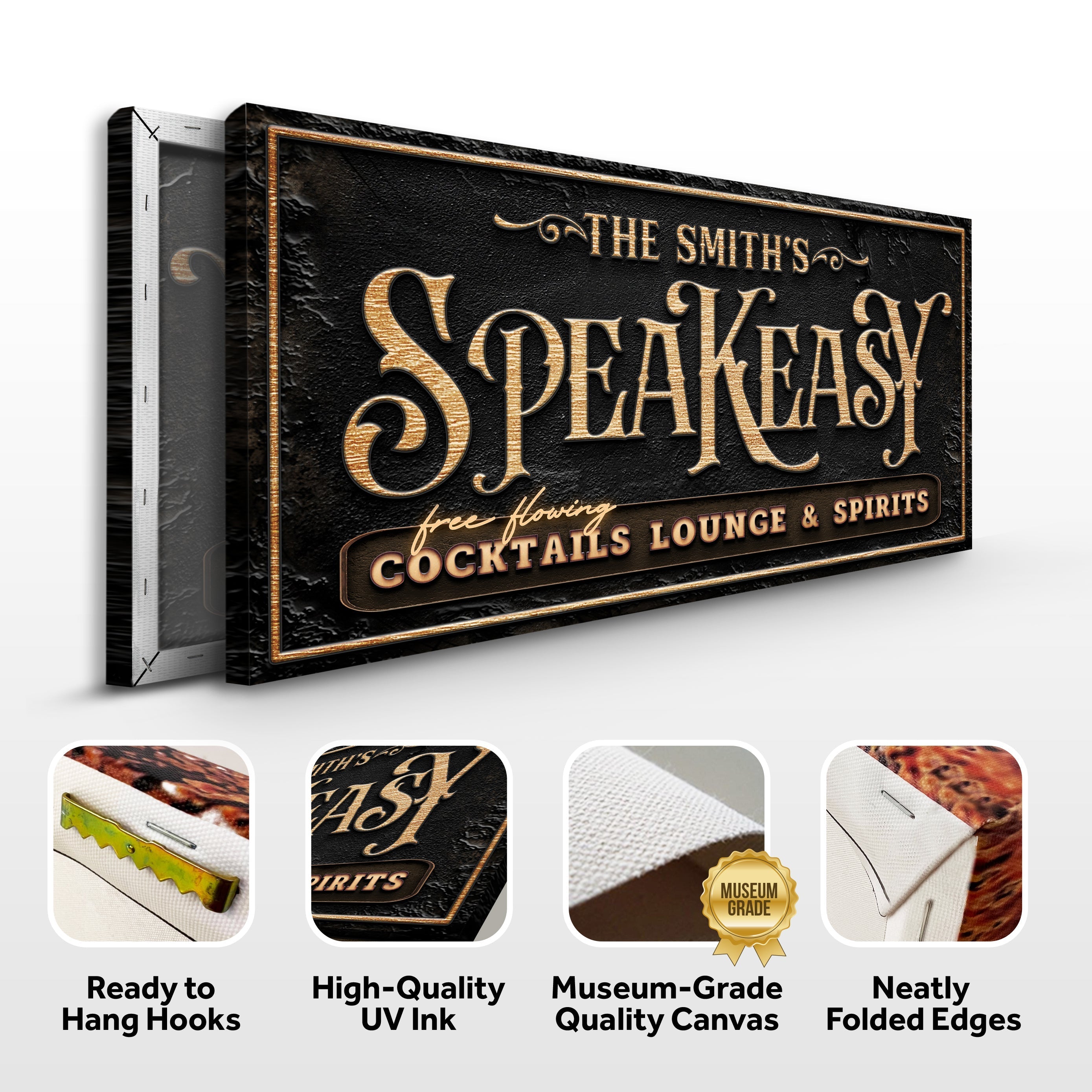 Speakeasy Personalized Bar Sign on sale at MyriadMart
