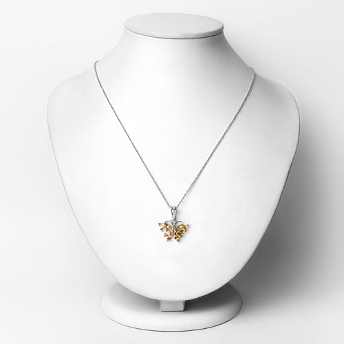 1.32 Carat Genuine Citrine .925 Sterling Silver Pendant on sale at MyriadMart