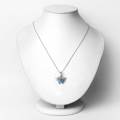 1.76 Carat Genuine Swiss Blue Topaz .925 Sterling Silver Pendant on sale at MyriadMart