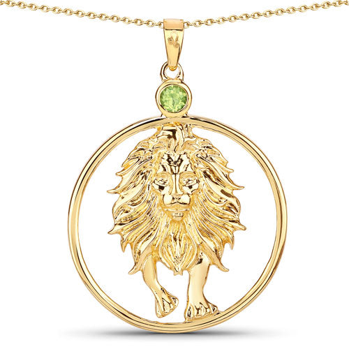 0.24 Carat Genuine Peridot .925 Sterling Silver Pendant on sale at MyriadMart