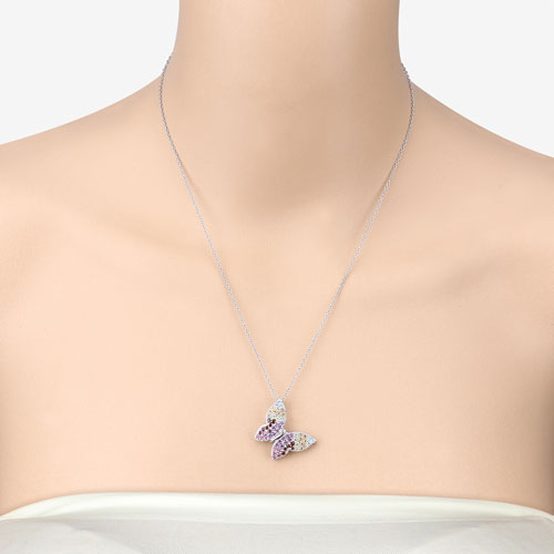 1.62 Carat Genuine Multi Stones .925 Sterling Silver Pendant on sale at MyriadMart