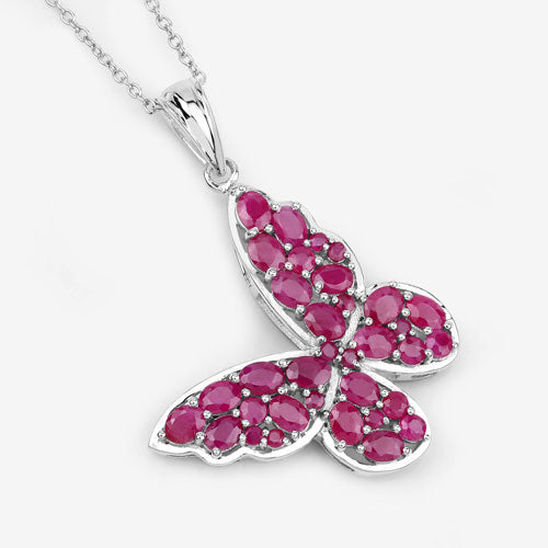 4.72 Carat Genuine Ruby .925 Sterling Silver Pendant on sale at MyriadMart