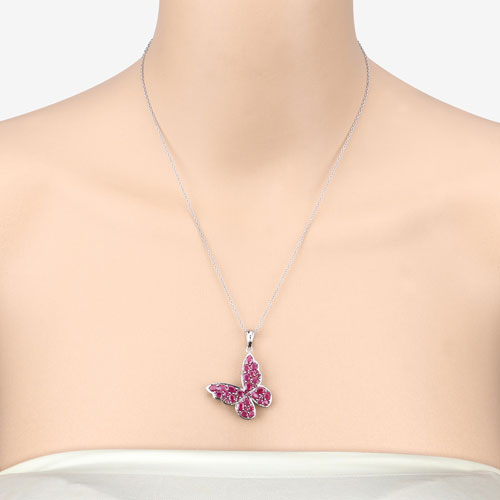 4.72 Carat Genuine Ruby .925 Sterling Silver Pendant on sale at MyriadMart