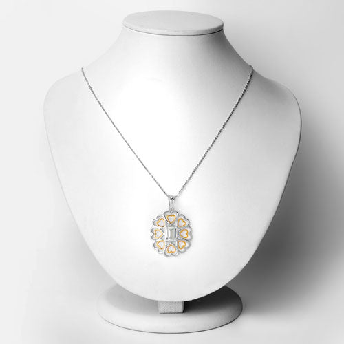 2.10 Carat Genuine Green Amethyst .925 Sterling Silver Pendant on sale at MyriadMart