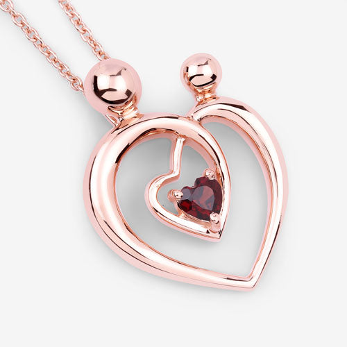 0.32 Carat Genuine Garnet .925 Sterling Silver Pendant on sale at MyriadMart