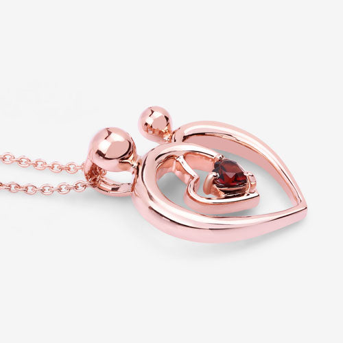 0.32 Carat Genuine Garnet .925 Sterling Silver Pendant on sale at MyriadMart