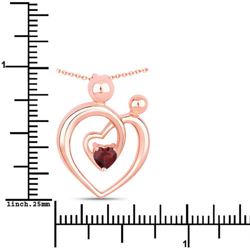 0.32 Carat Genuine Garnet .925 Sterling Silver Pendant on sale at MyriadMart