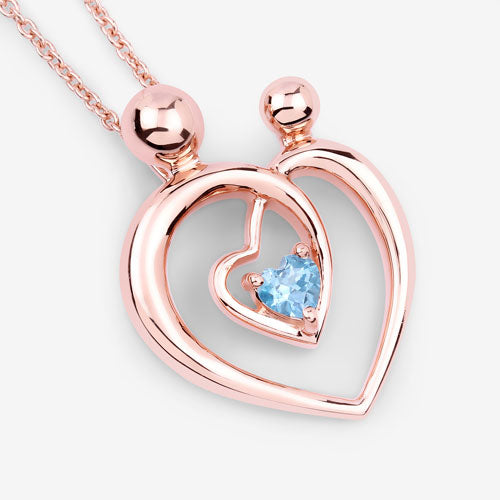 0.28 Carat Genuine Swiss Blue Topaz .925 Sterling Silver Pendant on sale at MyriadMart