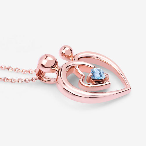0.28 Carat Genuine Swiss Blue Topaz .925 Sterling Silver Pendant on sale at MyriadMart
