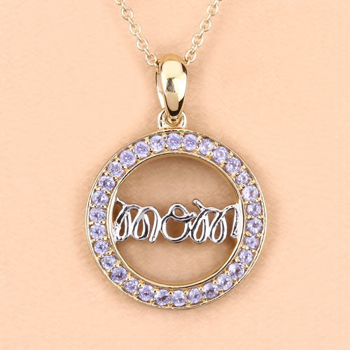 0.64 Carat Genuine Tanzanite .925 Sterling Silver Pendant on sale at MyriadMart