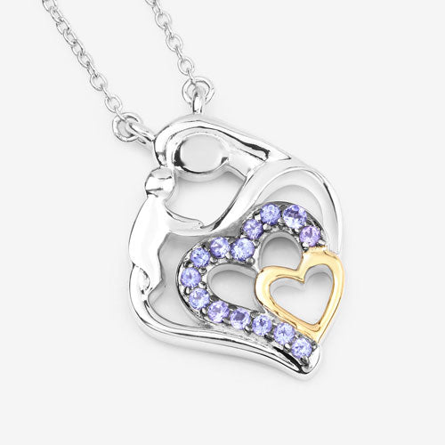 0.28 Carat Genuine Tanzanite .925 Sterling Silver Pendant on sale at MyriadMart